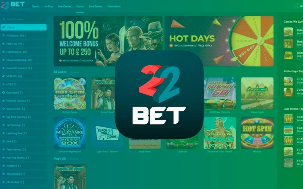 22bet has built an excellent reputation