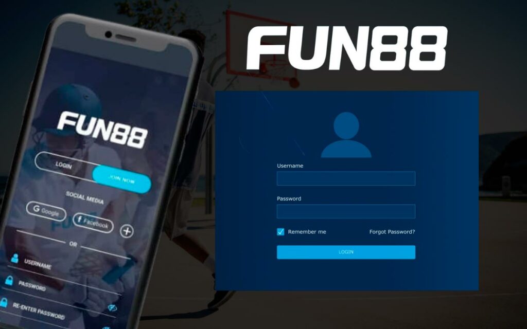 The log-in process of the Fun88 app is the same as the PC version