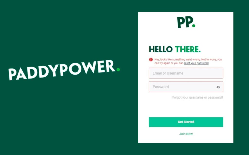 Log in is a most important part of the site Paddy Power